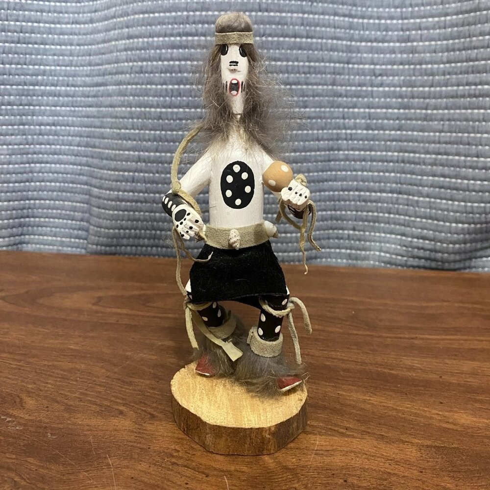 Hopi Native American Kachina Doll - Wolf - Signed by Rena Mescale - 7 inch